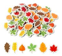 Haooryx Mini Eraser for Kids Bulk Novelty Pencil Eraser 3D Miniature Desk Puzzle Eraser for Student Homework Reward Classroom Prizes Kids Birthday Gift Filler Supplies (Autumn Leaves)