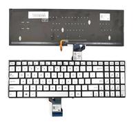 HAOOZAE For Asus for ZenBook Pro UX501 UX501J UX501JW UX501V UX501VW Laptop Keyboard US Silver