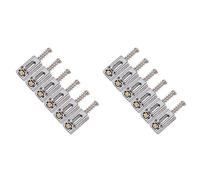 Haopeuk 12 Pcs Metal Guitar Bridge Saddle Ball Roller String Tremolo Bridge Saddles for Electric Guitar Replacement Parts,Silver
