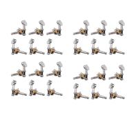Haopeuk 12L12R 24Pcs 1:18 Guitar String Tuning Pegs Tuner Machine Heads Knobs Tuning Keys for Acoustic or Electric Guitar Silver