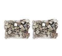 Haopeuk 200 PCS Metal Wick Sustainer,Wick Holder for Wood Wick Candle