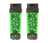 Haopeuk 2X Aquarium Fish Tank Fluidized Moving Bed Filter Bubble Bio Media Filter with Air Stone and Sponge Filter LH-300
