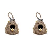 Haopeuk 2X Beehive Decor Hanging Bee Tiered Tray Decor Cute Handmade Honeycomb Decor Bee Themed Ornament for Farmhouse