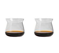 Haopeuk 2X Glass Coffee Mugs High Temperature Borosilicate Glass Mug Coffee Cup 275ml Hand Brewed Coffee Mug