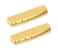 Haopeuk 2X Guitar Brass Nut for Acoustic or,Gold