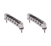 Haopeuk 2X LP Bridge Tune O Bridge Adjustable Chrome Plated Guitar Bridge for Guitars Musical Replacement Accessory