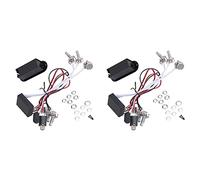 Haopeuk 2X Preamp 3 Band Equalizer EQ Harness Guitar Bass Tone Control System for Active Pickup
