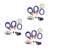 Haopeuk 3X Bench Vise Table Clamp Soldering Station with 15Pc Flexible Arms Soldering Iron Holder PCB Welding Repair