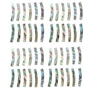 Haopeuk 48Pcs Guitar Soundhole Rosette Abalone Inlay Curved Strips Guitar Sound Hole Inlay 4mm Width
