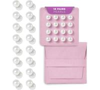 HAOQIAGA 16 Pairs Pearl Veil Weights, Magnetic Pearls Wedding Veil Weights