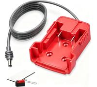 HAOQUOOU Portable 18V Battery Adapter for Starlink Mini, 3.2FT 18AWG DC Power Cable with Gasket Seal, Off-Grid Camping Power Supply Converter Compatible with M18 18V Lithium Batteries（Red）