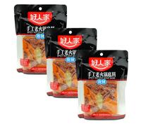 Haorenjia Easy & Convenient Spicy Hot Pot Soup Base Broth Sauce Spicy Seasoning (Spicy Flavour 228g Pack of 3)