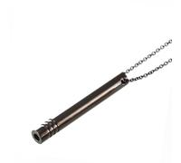 HAORQEE Breathing Necklace, Breathlace Necklace Anxiety Relief Breath Lace Chain Whistle Breathing Exercises Stress Relief Meditation Gift for Women Men(Black)
