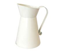 Haorw Flower Pot, Rustic White Watering Milk Jug Vase with Handle Coffee Pot Shaped Flower Pot Vintage Home Decor Gardening Supplies