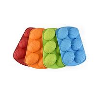 Haoshics 1 Pcs Bake Silicone Easter Egg Chocolate Mould, Silicone Mould, Large 6-Cavity Egg Shaped Silicone Mold, Baking Mold for Making Hot Chocolate Bomb, Cake, Jelly, Mousse -Random Color