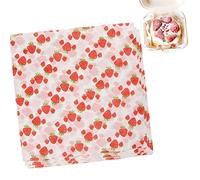 HAOSHICS 100 Sheets Paper Food Wrapping Food Grade Deli Taco Sandwich Burger Paper Disposable Patterns Food Greaseproof Wax Paper Liners Basket Wrappers Baking Parchment (strawberry-7 X 7 in)