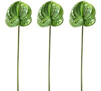 HAOSHICS 22 "Artificial Anthurium Lily Flowers Permanent Flower,3 Pcs Tropical Imitation Plant Flower Bouquets for Table Centerpieces,Bridal Wedding Festival Decor Flower (F)