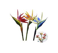HAOSHICS 3Pcs Artificial Heaven Bird Flowers,Fake Bird of Paradise Strelitzia,Faux Silk Plants for Home Office Wedding Table Centerpeice Decor (large, 3 color)