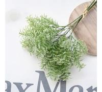 HAOSHICS Artificial Wormwood Herb Plants Suitable for Wedding DIY Windowsill Home Party Decoration (white green)