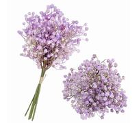 HAOSHICS Baby's Breath Artificial Flowers, 12 Bundles Plastic Fake Flowers Bulk Gypsophila Bouquet for Spring Summer Wedding Indoor Outdoor Decor Party DIY Decoration (purple)