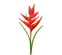 HAOSHICS Large Bird of Paradise Heliconia Stem Artificial Flowers,1 Stem 7 Petals Fake Flowers Permanent Flower,Greenery Plants Indoor Outside Garland Home Garden Office Wedding Decor (Red)