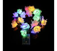 HAOSHICS String Lights, Battery Operated Rose Flower String Fairy Lights for Christmas, Valentine's, Wedding,Party,Indoor,Garden Decoration (Colorful,3M/9.84ft 20LEDs)