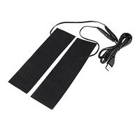Haosie 1 Pair Black USB Heater, 2A 5v 35℃-50℃ USB Heating Pad, 7.72 X 2.36inch Heated Insoles Suitable for Heating and Keeping Warm in Insoles and Slippers
