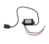 Haosie 12V/24V to 5V 3A Converter, 1PC 12V/24V to USB 5V Adapter, DC-DC Steps Down Converter Regulator with Cable Wires