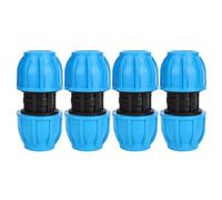 Haosie 4PCS Water Pipe Fitting, 25mm to 25mm Water Pipe Connectors, Straight Pipes Connection Adapter, PE Plastic, for Straight Fitting PPR PE PVC Water Pipes Tube Fittings