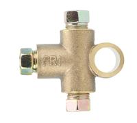 Haosie Brake Pipe Fittings, 3 Way T Shape Brake Pipe, Brake Tee with 3 Male Nuts, Line Kit Short Union M10 3/16in Pipe 10mm