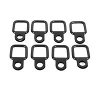 Haosie D Ring, 8pcs Anchor Point, Black Aluminum Alloy Tie down Anchor, Tie Down Anchor Hook Suitable for Cross Country Vehicle, Pickup Truck Modification Accessories