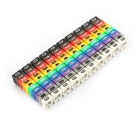 Haosie Digital Number Tube Cable Markers, Colorful Cable Labels, Plastic Wire Labels for Marking the Color-Coded Cables (100PCS 4mm²)