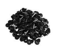 Haosie Electric Fence Insulators, 100PCS 9.5 x 3.8cm / 3.74 x 1.49in Short Screw Type Electric Fencing Ring Insulators, Electric Fence Screw for Electric Meadow Fence Post Accessory