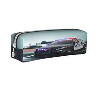 HAOSOFT Pencil Case Awesome City Police Car Large Capacity Pencil Cases for Boys Girls Teens Adults Middle Secondary School, Big Pencil Bag Pouch Office Stationery Pen Storage