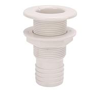 HAOSUIAI 2in Straight Through Hull Fitting, Thru Hull Drain Connector, Polypropylene Cam Lock Drain Hose for Boats Yachts RVs Campers Trucks with Inner Beam Mount