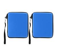 HAOSUIAI 2Pcs EVA Hard Case for 2DS, Protective Storage Bag with Lacing, Portable Game Console Case, Shockproof Cover for 2DS, Includes 2 Hanging Ropes (Blue)