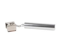 HAOSUIAI 3 in 1 Portable Billiard Chalk Holder, Pool Cue Chalk Holder with Cue Tip Pricker and Chalk Storage, Aluminum Alloy Snooker Tool Accessory for Players On the Go (Silver)