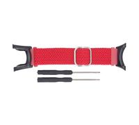 HAOSUIAI Quick Release Watch Braided Band, Nylon Stretchy Replacement Strap for Ambit 1 2 2S 2R 3 Sport 3 Run 3 Peak, Adjustable Unisex Woven Watch Band with DIY Tools (Red)