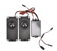 HAOSUIAI Throttle Linkage Group 2 Speakers Engine Sound Simulator for 1/10 RC Model Car, Motor Sound Simulator with Volume Adjustment, Double Amplifier Dual Speaker System, Built - in 10 Ca