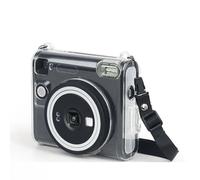 Haotermai Clear Case for Instax SQ40 - Crystal Hard PVC Cover with Adjustable Removable Shoulder Strap, Clear