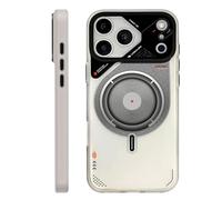 Haotermai MagSafe Compatible Case for iPhone 17 Pro Max, Clear Bumper with Raised Camera Lens Cover, Shockproof TPU Anti-Drop Protective Cover-White