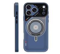 Haotermai MagSafe Compatible Case for iPhone 17 Pro Max, Clear Bumper with Raised Camera Lens Cover, Shockproof TPU Anti-Drop Protective Cover-Blue
