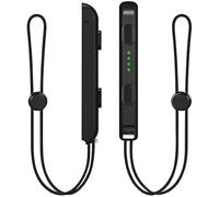 Haotianchi Wrist Strap Controller for Switch Joycon - 2-Pack Lanyard Replacement Parts Joy-Con Controller Accessories Caps (Black)