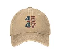 HAOTIEN 45 47 Trump 2024 Hat Women Dad Hat Funny Caps Natural