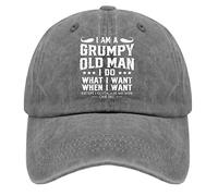 HAOTIEN Baseball Caps I Am a Grumpy Old Man I Do What I Want When I Want Baseball Cap for Men Graphic Hat Adjustable