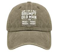 HAOTIEN Baseball Caps I Am a Grumpy Old Man I Do What I Want When I Want Baseball Cap for Men Graphic Hat Adjustable