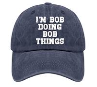 HAOTIEN Baseball Caps I'm Bob Doing Bob Things Dad Hats, Vintage Caps for Men Navy Blue