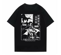 HAOTIEN Bungo Stray Dogs Dazai Osamu Nakahara Chuuya Merch Tshirt Mens Fashion Streetwear Black T Shirt Men Black