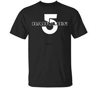 HAOTIEN Cool Babylon 5 Films Logo Retro Vintage Shows T-Shirts Retro 90'S Sitcom Babylon 5 T-Shirt(1) Black