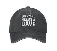 HAOTIEN Funny Cap Everyone Needs A Dave Hat for Men Dad Hat Graphic Cap Black